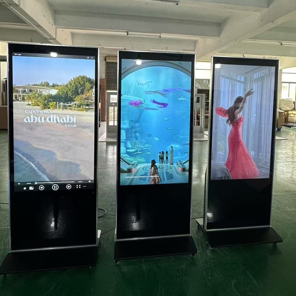 55 -calowy odtwarzacz reklamy stojącej na podłodze